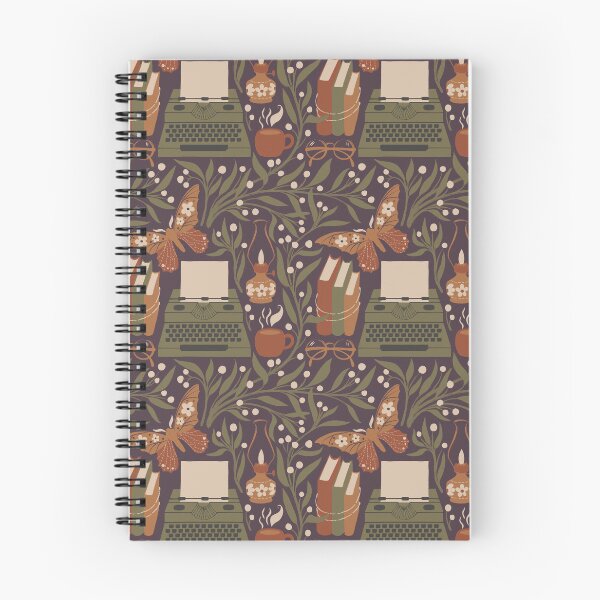 Item preview, A Cottagecore Writer's Study Desk with Vintage Typewriter, Books and Botanicals Pattern designed and sold by Kozee.