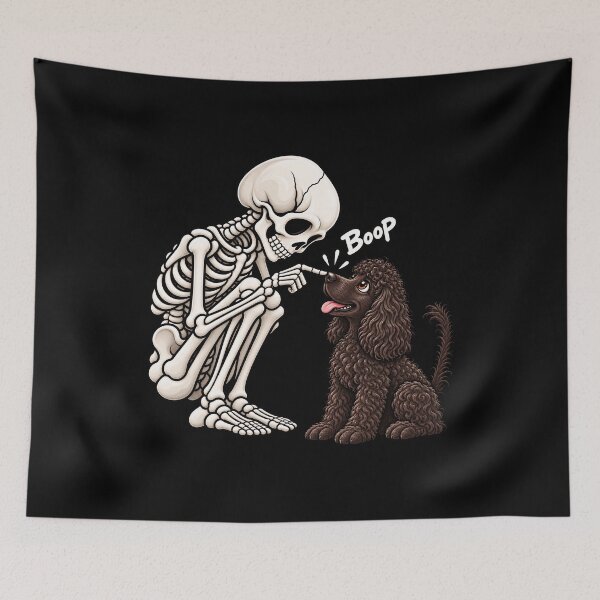 Item preview, Funny Skeleton Irish Water Spaniel Dog Boop Halloween Design Mom Dad designed and sold by rafaeltto.