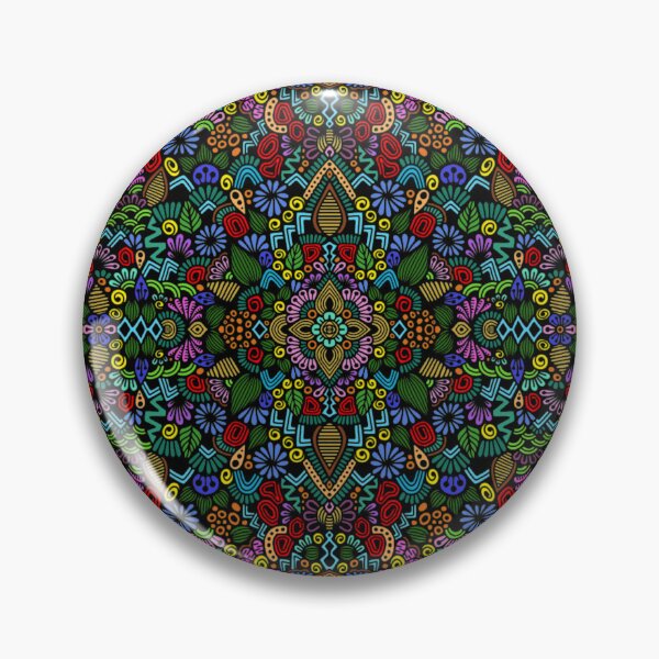 Item preview, Psychedelic Kaleidoscope Mandala and Intricate Tribal Pattern designed and sold by FioreDiCiliegio.