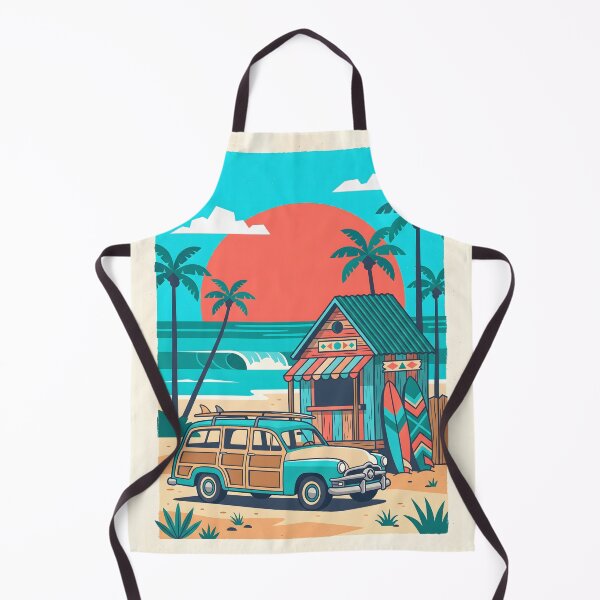 Item preview, Vintage Woodie with Surfboards – Retro Beach Shack & Surf Road Trip Design designed and sold by Sea Gem.