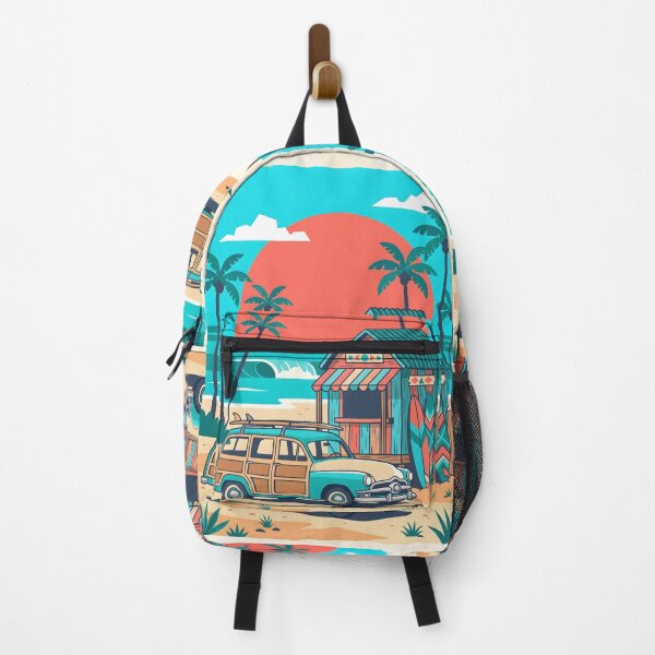 Item preview, Vintage Woodie with Surfboards – Retro Beach Shack & Surf Road Trip Design designed and sold by Sea Gem.