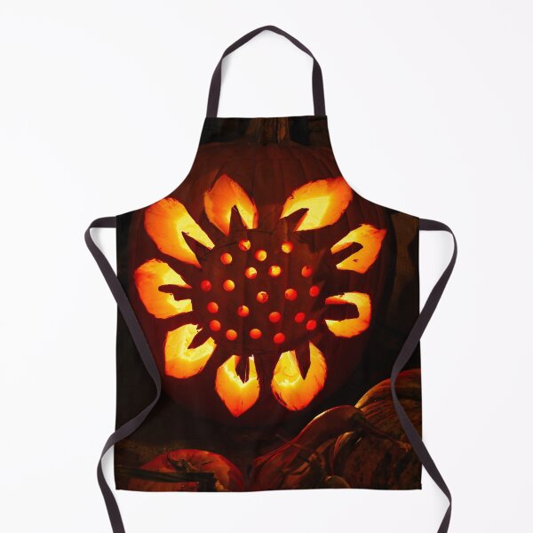 Item preview, Illuminated Halloween pumpkin with a carved flower pattern. designed and sold by NaturePhotography.