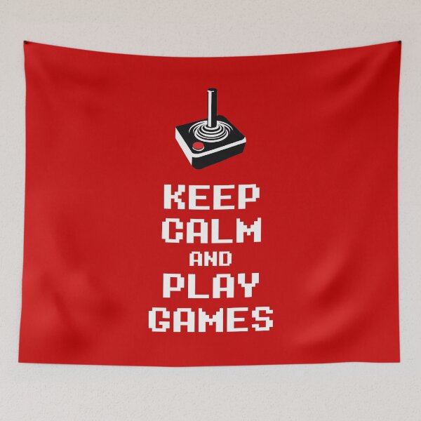Item preview, Keep Calm and Play Games - Retro Gamer & Video Game Art Design designed and sold by knappidesign.