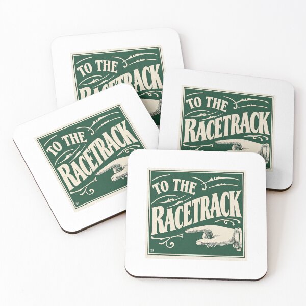 Item preview, "To The Racetrack" Vintage Advertising Sign designed and sold by smallbatchstudio.