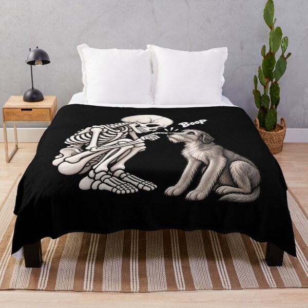 Item preview, Funny Skeleton Irish Wolfhound Dog Boop Halloween Design Mom Dad designed and sold by rafaeltto.
