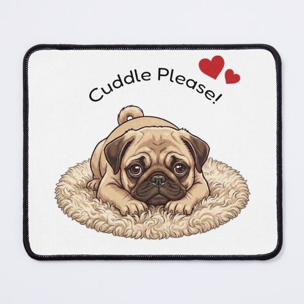Item preview, Cute Pug Puppy Cuddle Please designed and sold by The-NOKU-Co.