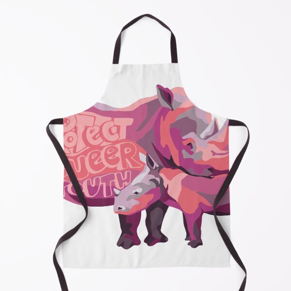 Item preview, Protect Queer Youth Rhino designed and sold by LeatherLilacs.