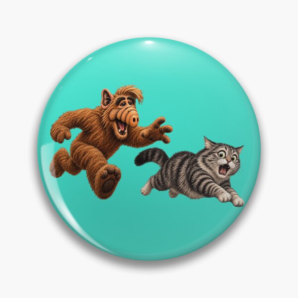 Item preview, Chasing Cat Sticker – Funny Retro TV Fan Art 80s 90s designed and sold by Felixuss.