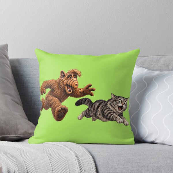 Item preview, Chasing Cat Sticker – Funny Retro TV Fan Art 80s 90s designed and sold by Felixuss.