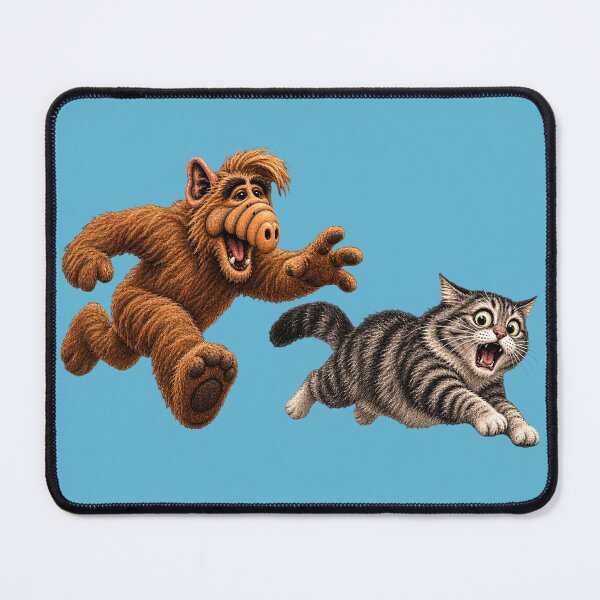 Item preview, Chasing Cat Sticker – Funny Retro TV Fan Art 80s 90s designed and sold by Felixuss.