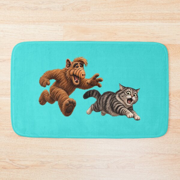 Item preview, Chasing Cat Sticker – Funny Retro TV Fan Art 80s 90s designed and sold by Felixuss.