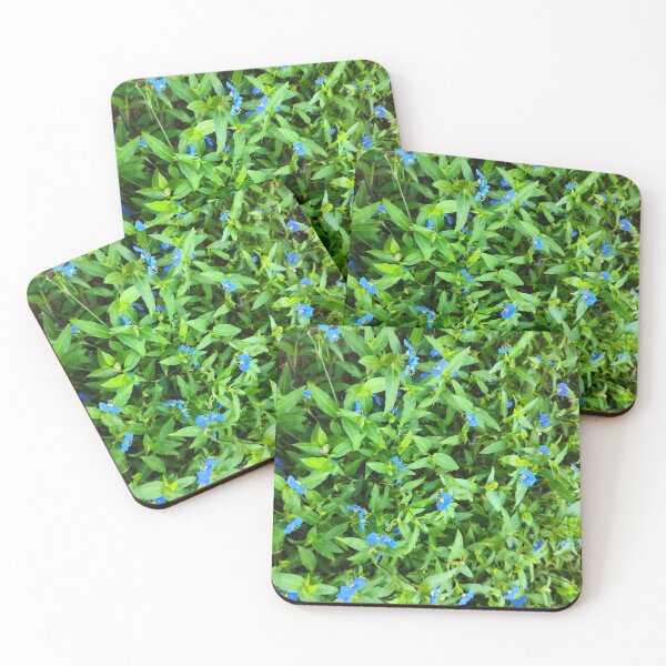Item preview, Vibrant Blue Commelina Flowers on Green Foliage designed and sold by Yanshuf.