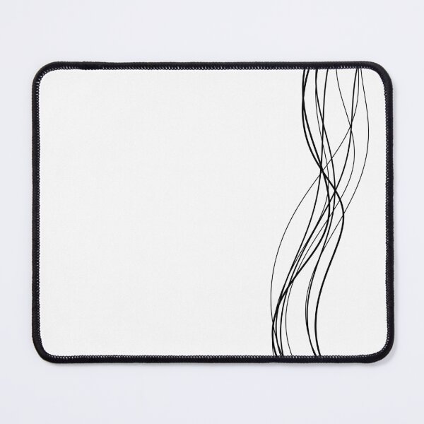 Item preview, Abstract Flowing Curved Lines Pattern Black on White designed and sold by MinimalMoodsArt.