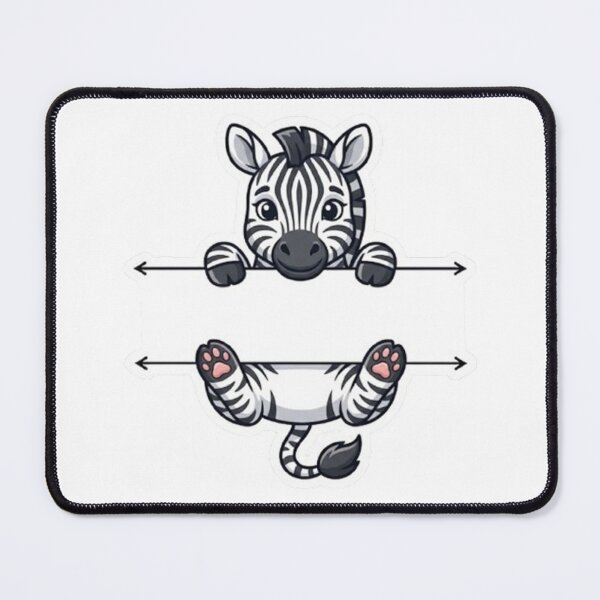 Item preview, Cute Baby Zebra Split Monogram designed and sold by PetalsPaws.