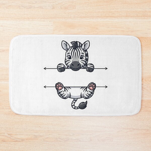 Item preview, Cute Baby Zebra Split Monogram designed and sold by PetalsPaws.