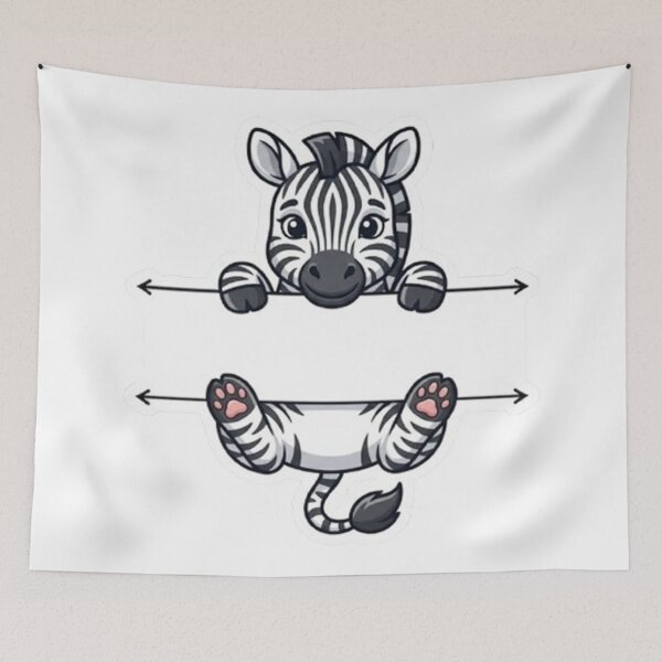 Item preview, Cute Baby Zebra Split Monogram designed and sold by PetalsPaws.