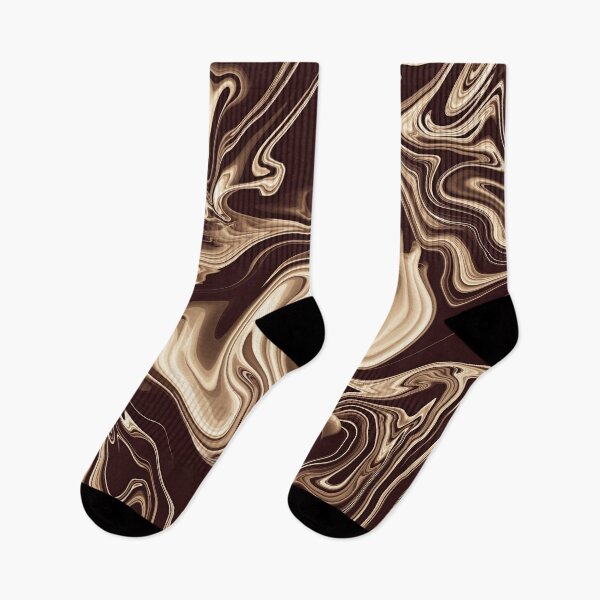 Item preview, Rich Chocolate Gold Liquid Marble Swirl Abstract Pattern designed and sold by CaramelCo.