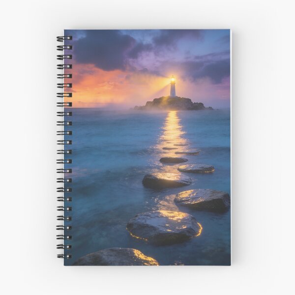 Item preview, The Light Ahead - Path to Hope & Guidance Lighthouse designed and sold by OksArtStudio.