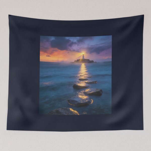 Item preview, The Light Ahead - Path to Hope & Guidance Lighthouse designed and sold by OksArtStudio.