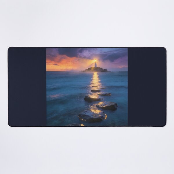 Item preview, The Light Ahead - Path to Hope & Guidance Lighthouse designed and sold by OksArtStudio.