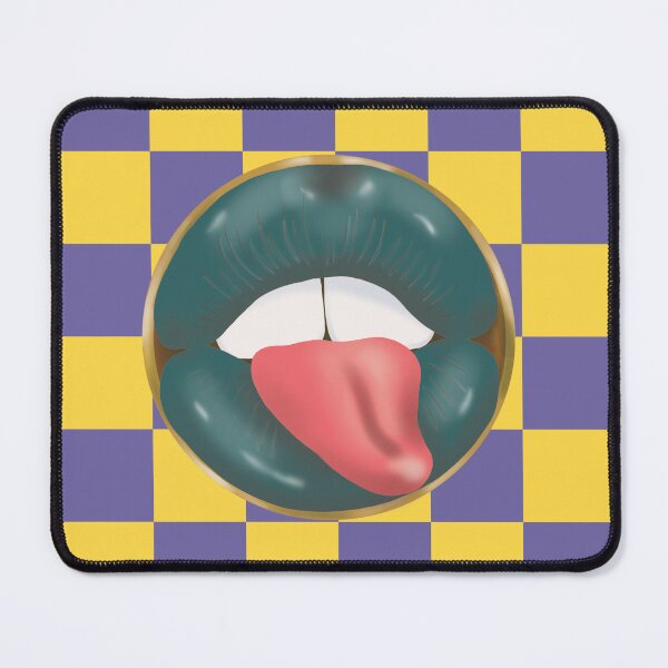Item preview, Rebel Lips Pop Art – Duotone blocks Purple Yellow Green Lips designed and sold by GoldenRebels.