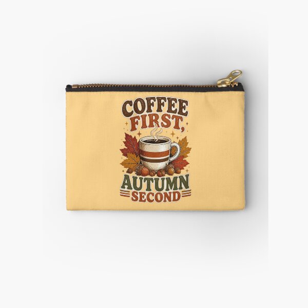 Item preview, Coffee First Autumn Second – Cozy Fall Coffee Vintage Design designed and sold by ABLAT-CREATIONS.