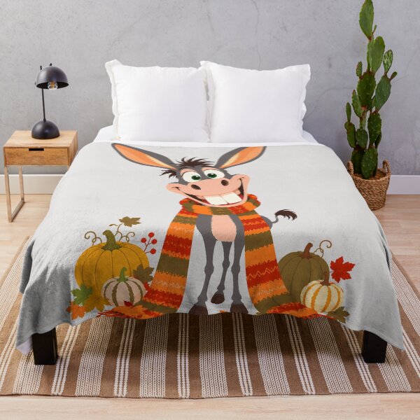 Item preview, Autumn donkey with pumpkins designed and sold by Karaburmagirl.