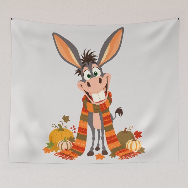 Item preview, Autumn donkey with pumpkins designed and sold by Karaburmagirl.