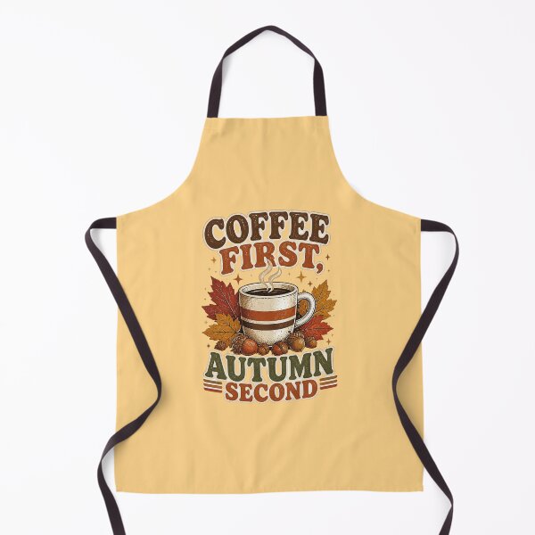 Item preview, Coffee First Autumn Second – Cozy Fall Coffee Vintage Design designed and sold by ABLAT-CREATIONS.