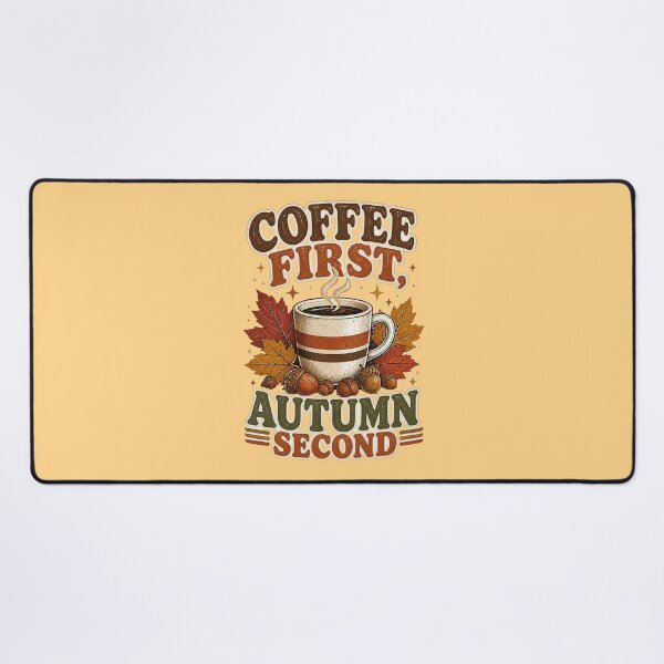 Item preview, Coffee First Autumn Second – Cozy Fall Coffee Vintage Design designed and sold by ABLAT-CREATIONS.