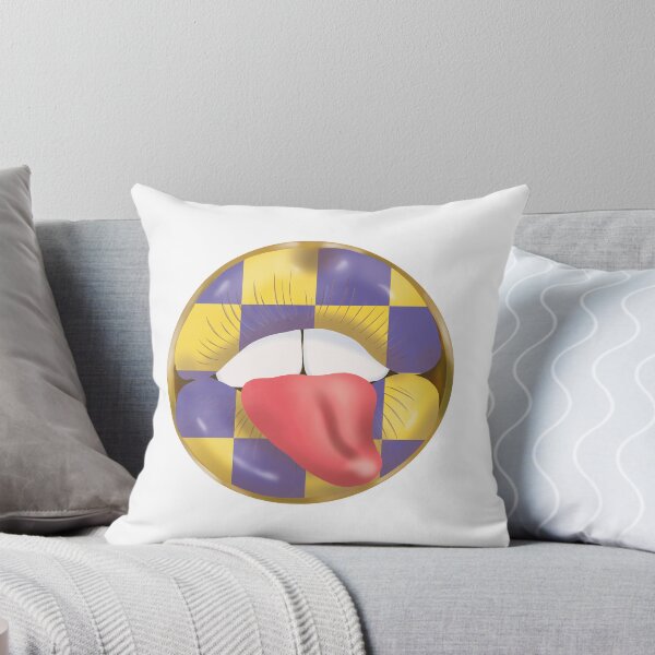 Item preview, Rebel Lips Pop Art – blocks purple yellow pink tongue designed and sold by GoldenRebels.