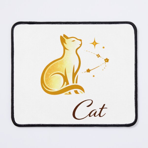 Item preview, Spirit Cat Golden Celestial Boho Gold designed and sold by BohoMysticArt.