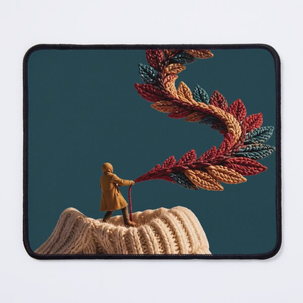 Item preview, Unraveling Autumn Knit Leaf Thread Art designed and sold by Fun2Fentastic.