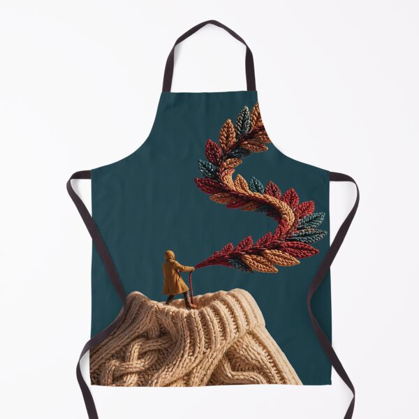 Item preview, Unraveling Autumn Knit Leaf Thread Art designed and sold by Fun2Fentastic.