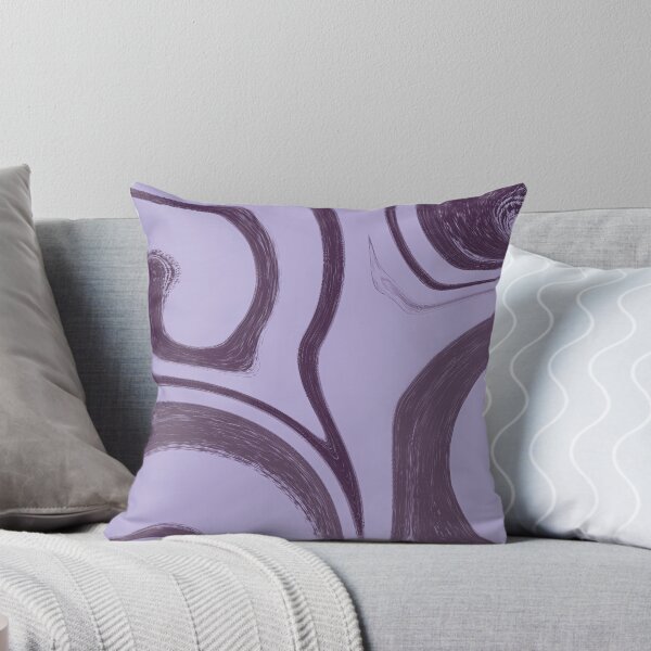 Aperçu de l'œuvre Abstract Lavender Swirls - Muted Purple Liquid Marble Pattern créée et vendue par CaramelCo.