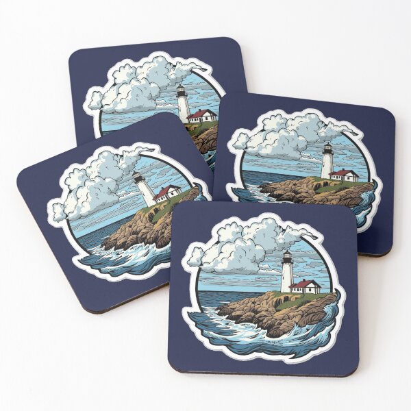 Item preview, Vintage Lighthouse and Stormy Ocean Wave Design designed and sold by MargaretPolanco.