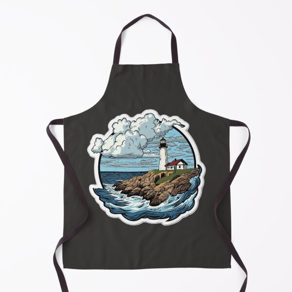 Item preview, Vintage Lighthouse and Stormy Ocean Wave Design designed and sold by MargaretPolanco.
