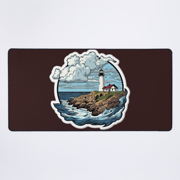 Item preview, Vintage Lighthouse and Stormy Ocean Wave Design designed and sold by MargaretPolanco.