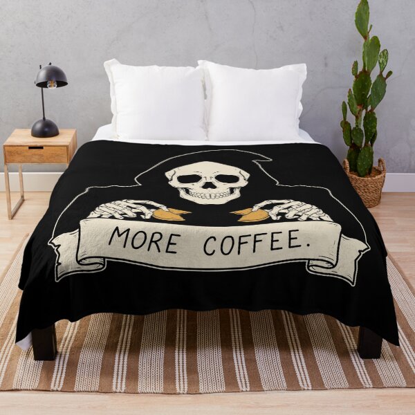 Item preview, Coffee Skeleton Fortune Cookie – More Coffee designed and sold by SakuraHaven.