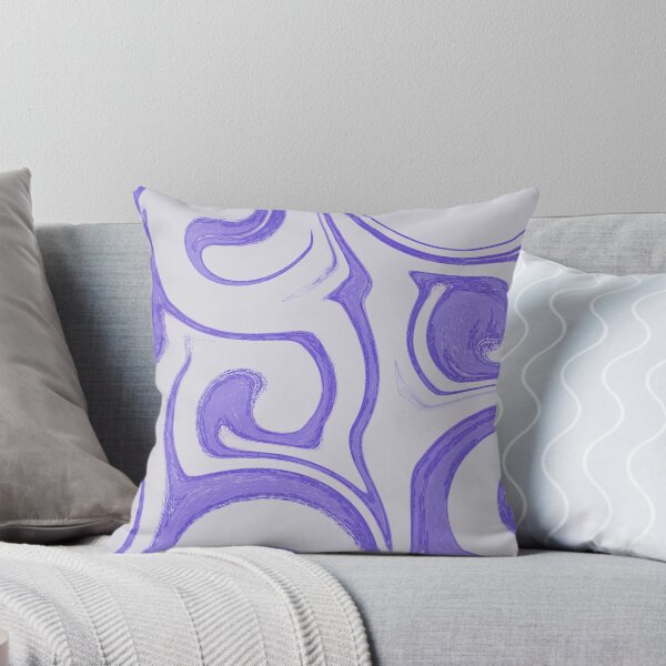 Aperçu de l'œuvre Abstract Violet Swirls - Pastel Purple Liquid Marble Fluid Pattern créée et vendue par CaramelCo.