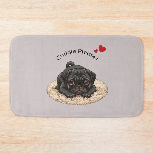 Item preview, Cute Black Pug Cuddle Please designed and sold by The-NOKU-Co.