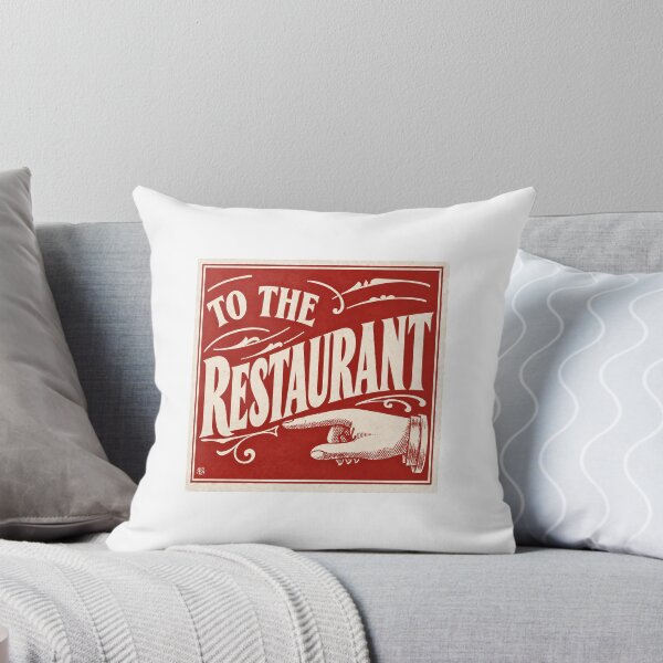 Item preview, "To The Restaurant" Vintage Advertising Sign designed and sold by smallbatchstudio.
