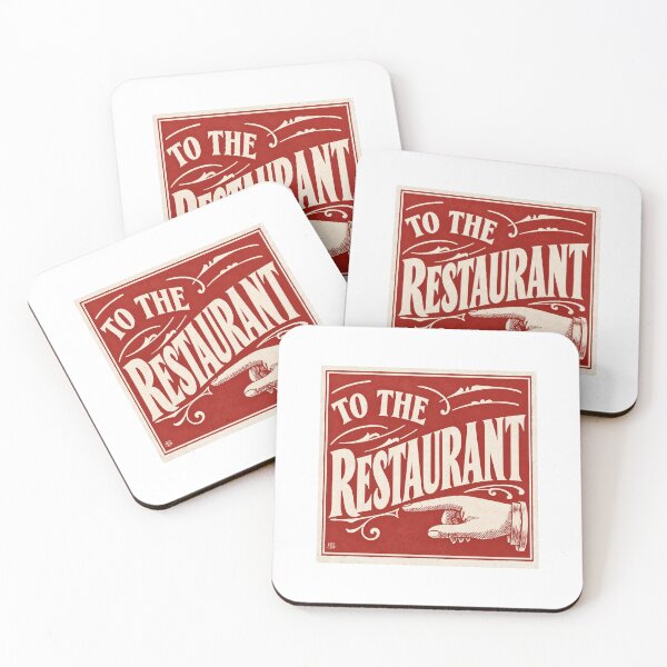 Item preview, "To The Restaurant" Vintage Advertising Sign designed and sold by smallbatchstudio.
