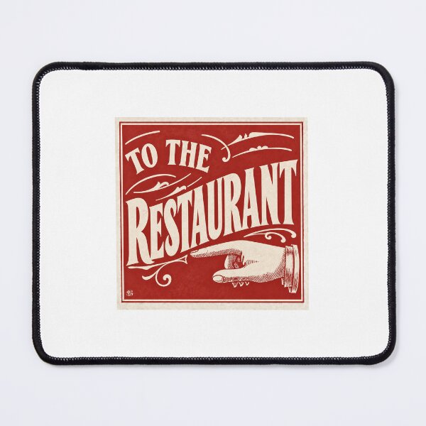 Item preview, "To The Restaurant" Vintage Advertising Sign designed and sold by smallbatchstudio.