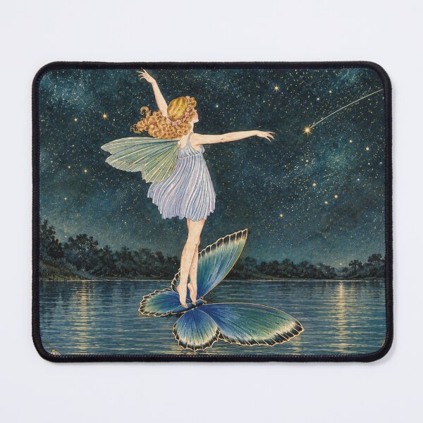 Artikelvorschau, Märchenhafte Wandkunst, Vintage-Fantasy-Illustration der blauen Fee, Ida Rentoul Outhwaite entworfen und verkauft von RickE.