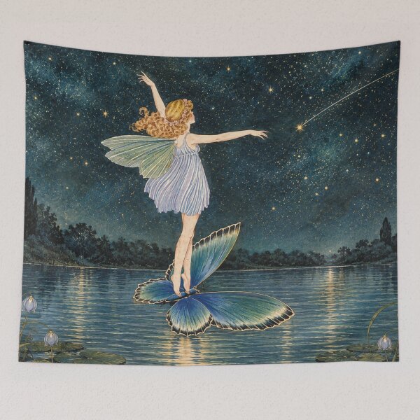 Artikelvorschau, Märchenhafte Wandkunst, Vintage-Fantasy-Illustration der blauen Fee, Ida Rentoul Outhwaite entworfen und verkauft von RickE.