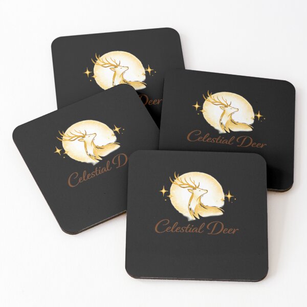 Item preview, Celestial Deer Golden Magic Boho Gold designed and sold by BohoMysticArt.