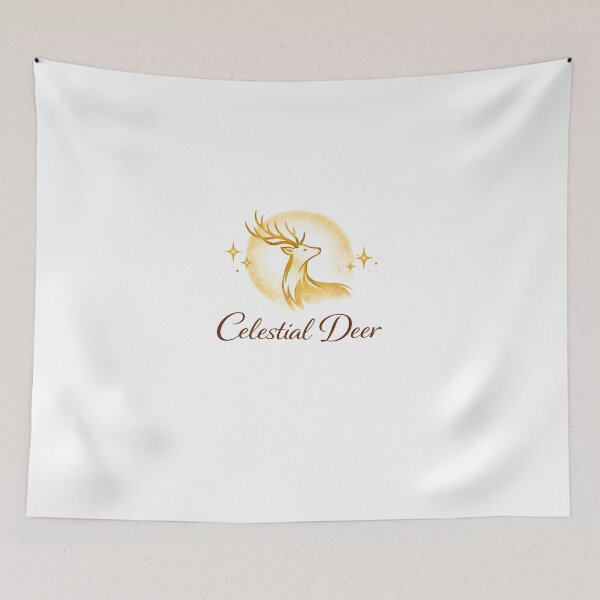 Item preview, Celestial Deer Golden Magic Boho Gold designed and sold by BohoMysticArt.