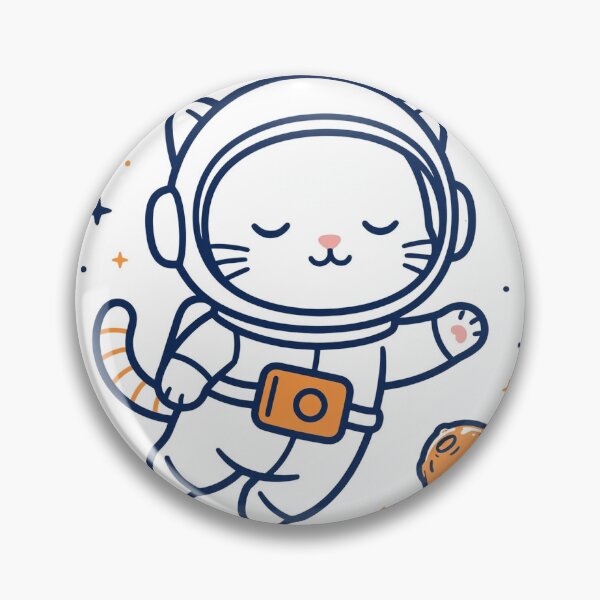 Item preview, Cute Astronaut Cat Minimalist Space designed and sold by DerMetz.