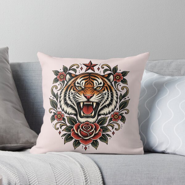 Item preview, Roaring Tiger Rose Neo Traditional designed and sold by AIEverything.